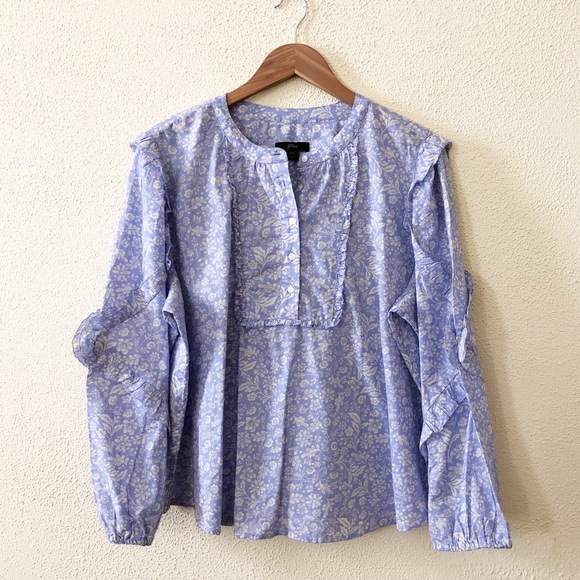 J. Crew Tops - J. Crew Floral Popover Blouse XXL